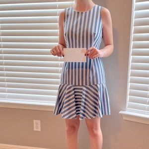 Super cute blue and white dress